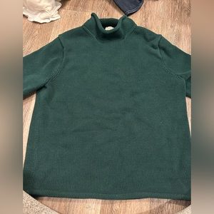 Men’s heritage cotton roll neck sweater in old forest